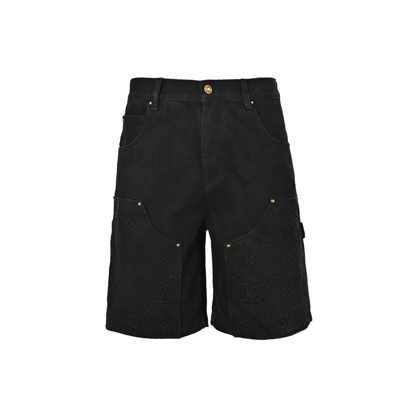 Louis Vuitton/Louis Vuitton presbyopic embossed denim shorts